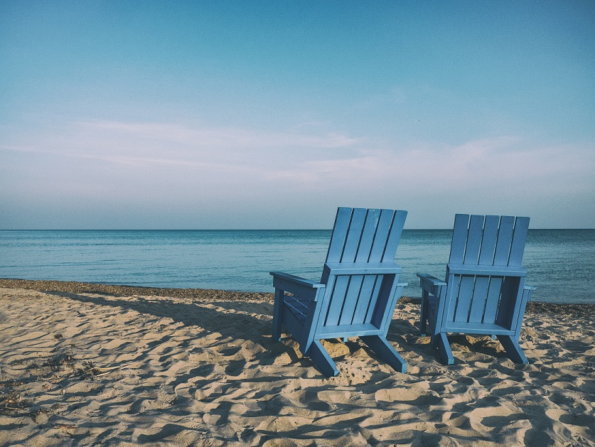 Retirement - Blue Chairs on Beach - Large.jpg